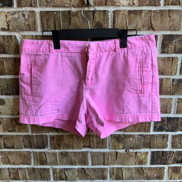 STYLUS Pants - STYLUS Pink Bermuda Shorts Casual Cotton Blend